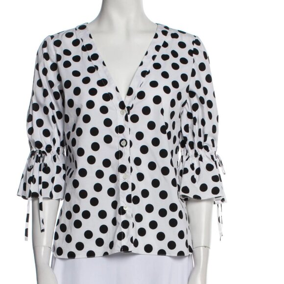 Carolina Herrera Polka Dot Blouse - Picture 1 of 1